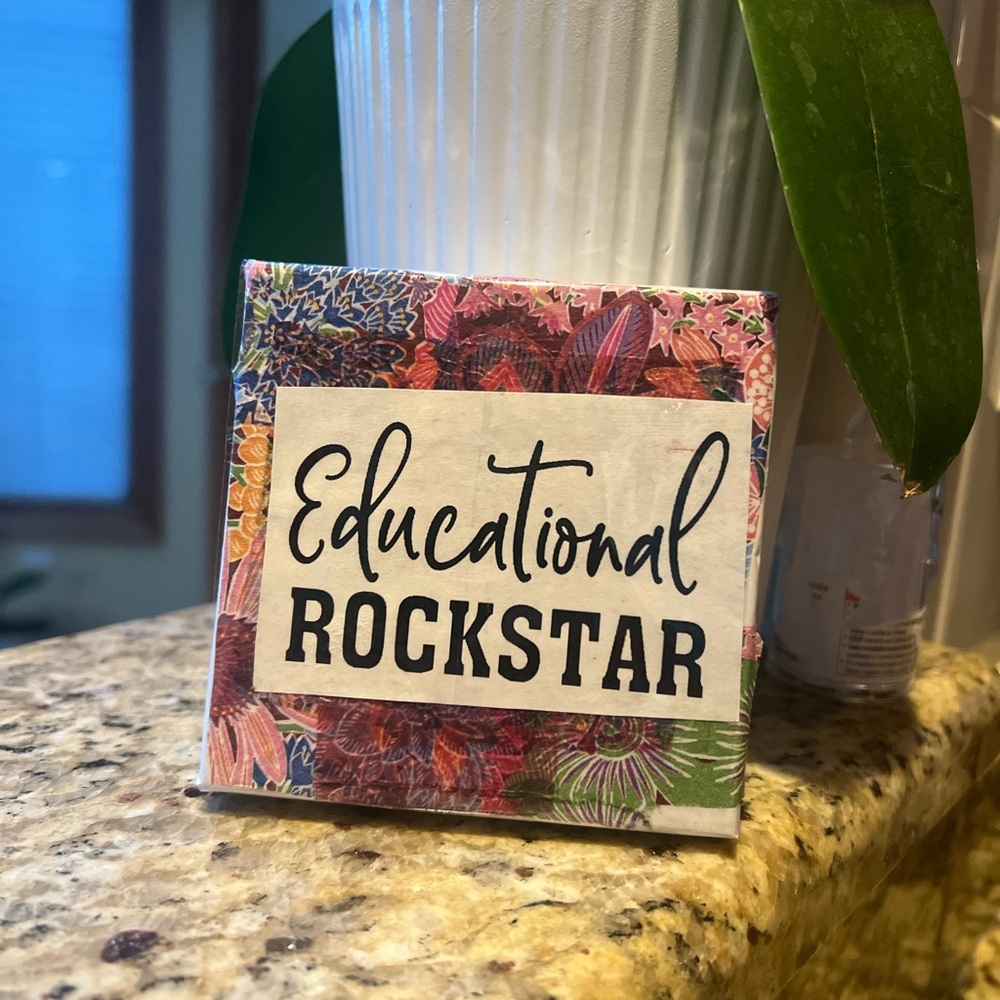 Colorful 'Educational Rockstar' Canvas Art
